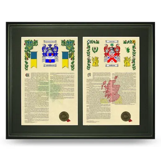 Double Armorial History Framed-Black