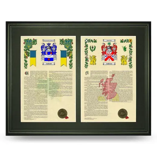 Double Armorial History Framed-Black