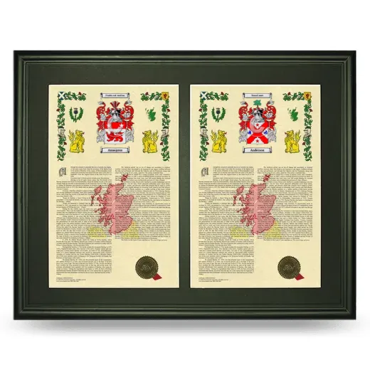 Double Armorial History Framed-Black