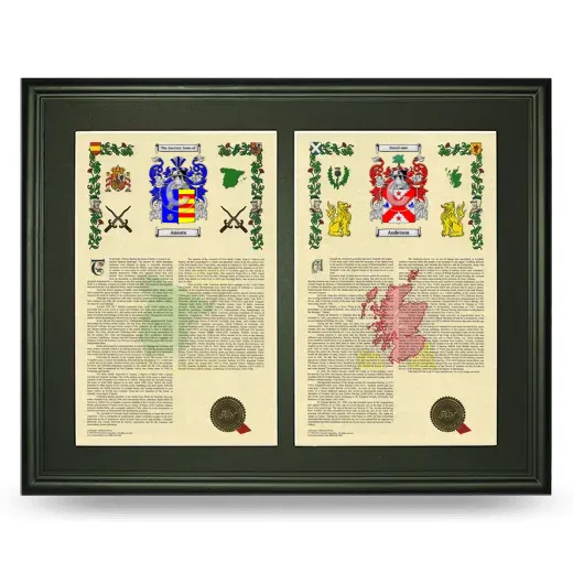 Double Armorial History Framed-Black