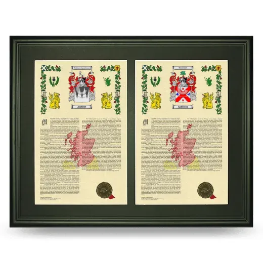 Double Armorial History Framed-Black