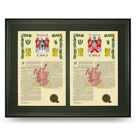 Double Armorial History Framed-Black