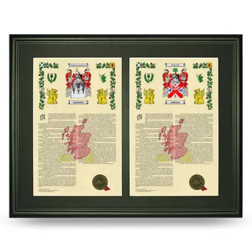Double Armorial History Framed-Black