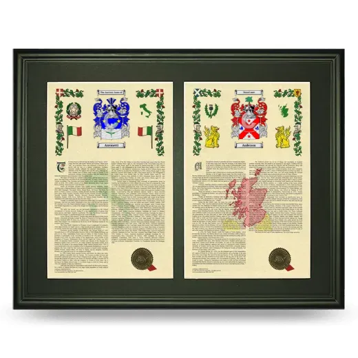 Double Armorial History Framed-Black
