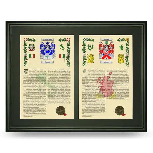 Double Armorial History Framed-Black