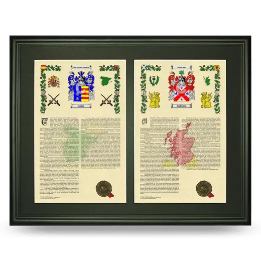 Double Armorial History Framed-Black