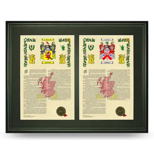 Double Armorial History Framed-Black
