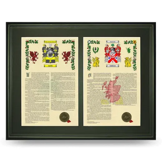 Double Armorial History Framed-Black