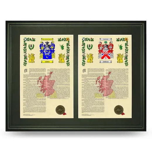 Double Armorial History Framed-Black