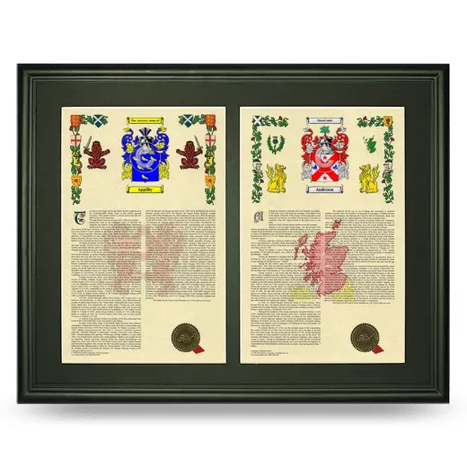 Double Armorial History Framed-Black