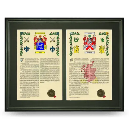 Double Armorial History Framed-Black