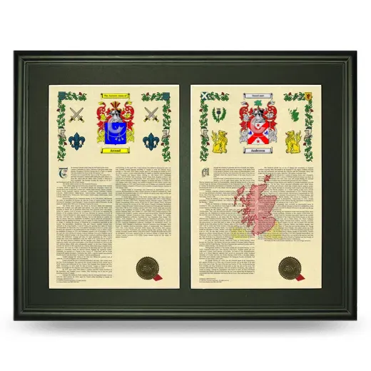 Double Armorial History Framed-Black