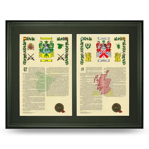 Double Armorial History Framed-Black