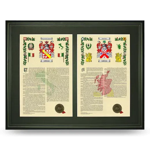 Double Armorial History Framed-Black
