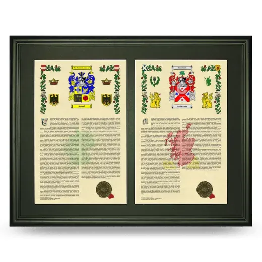 Double Armorial History Framed-Black