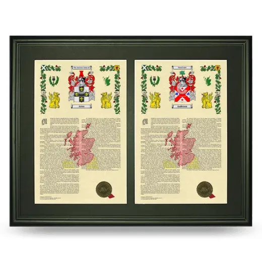 Double Armorial History Framed-Black