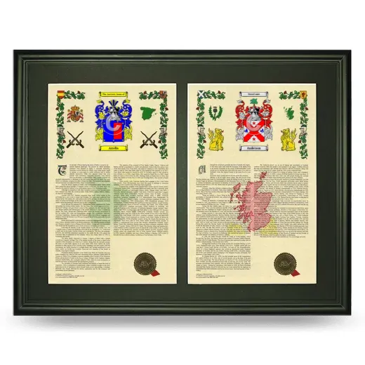 Double Armorial History Framed-Black