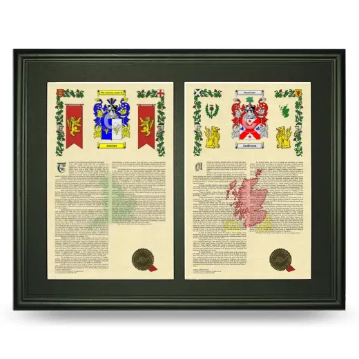 Double Armorial History Framed-Black