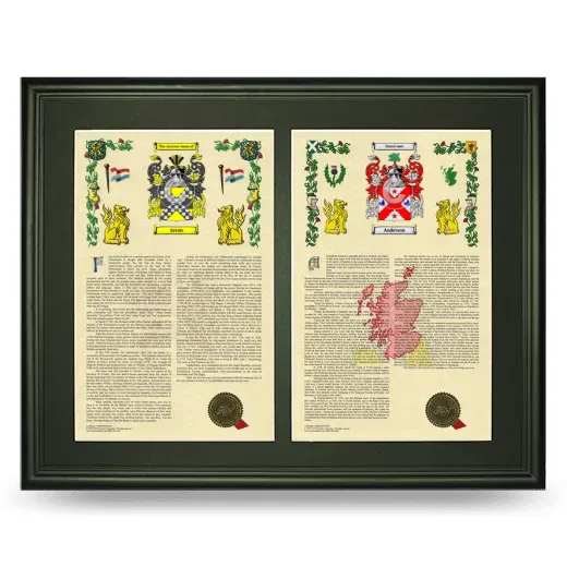 Double Armorial History Framed-Black