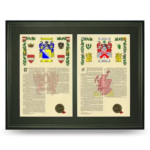 Double Armorial History Framed-Black