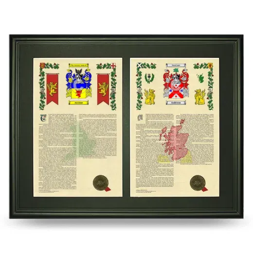 Double Armorial History Framed-Black