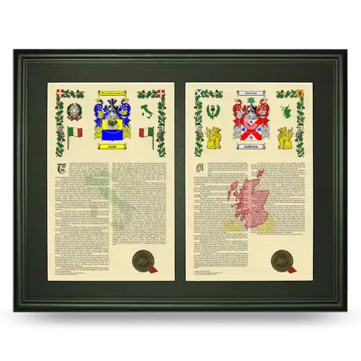 Double Armorial History Framed-Black