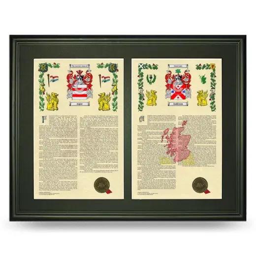 Double Armorial History Framed-Black