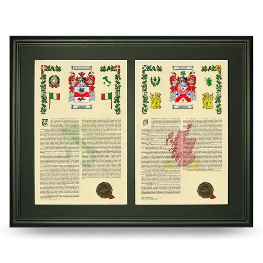 Double Armorial History Framed-Black