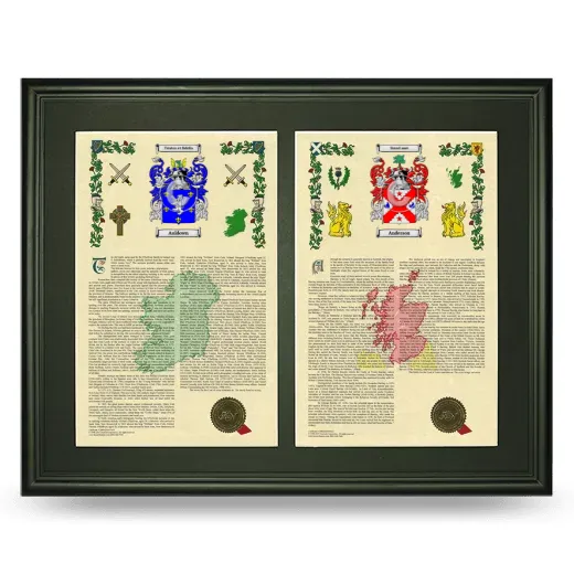 Double Armorial History Framed-Black