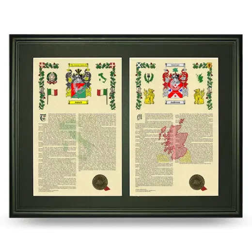Double Armorial History Framed-Black