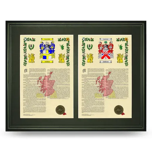 Double Armorial History Framed-Black