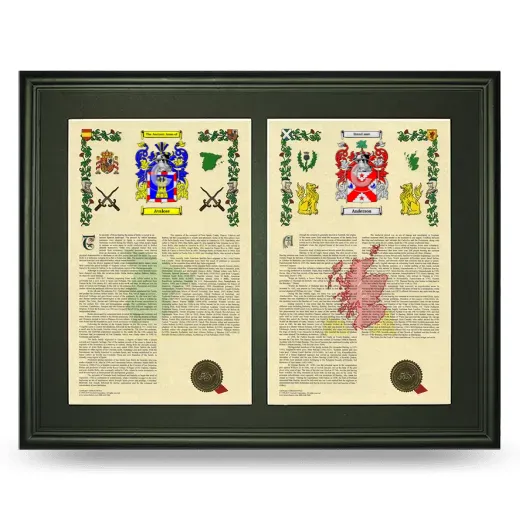 Double Armorial History Framed-Black