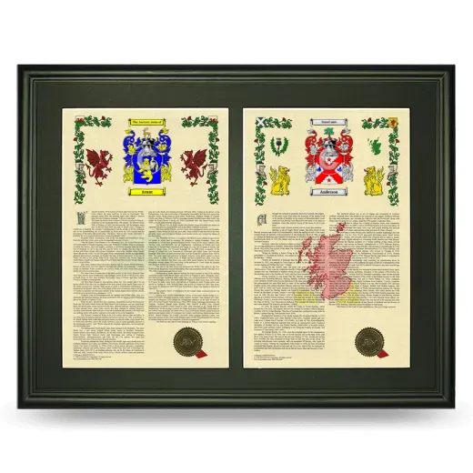 Double Armorial History Framed-Black
