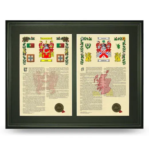 Double Armorial History Framed-Black