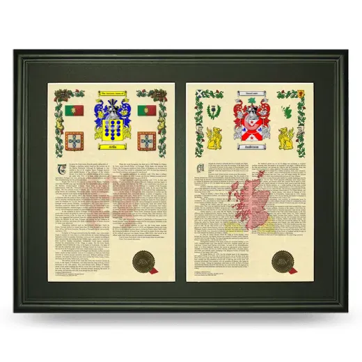 Double Armorial History Framed-Black