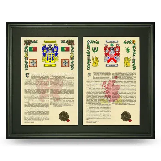 Double Armorial History Framed-Black