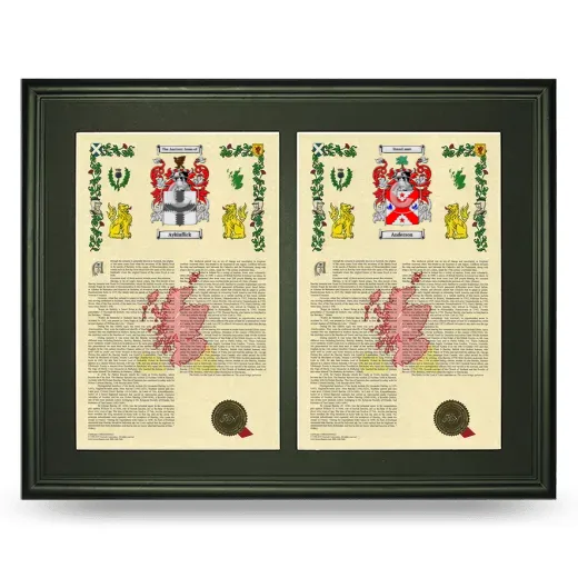 Double Armorial History Framed-Black