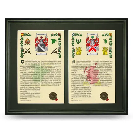 Double Armorial History Framed-Black