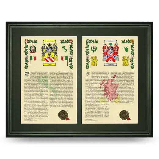 Double Armorial History Framed-Black