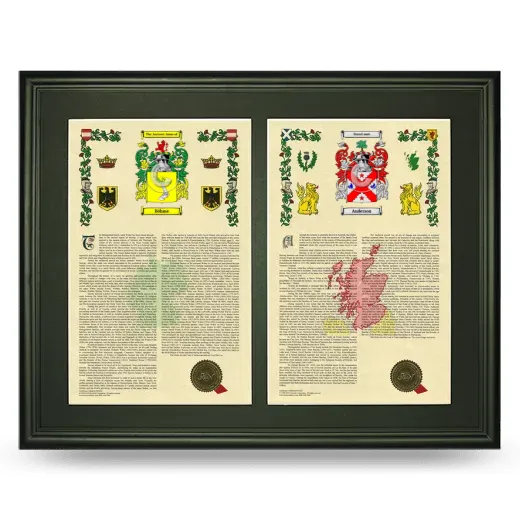 Double Armorial History Framed-Black