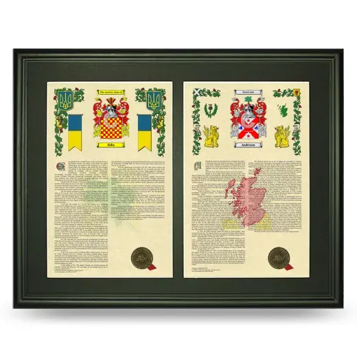 Double Armorial History Framed-Black