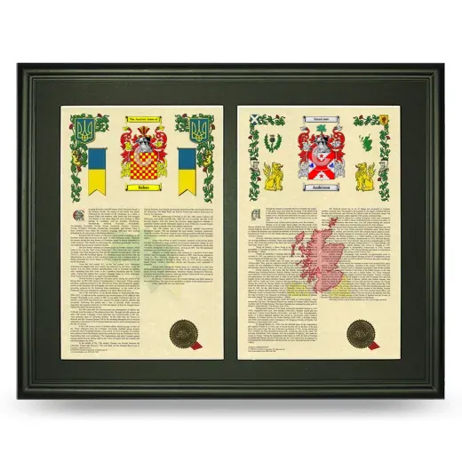 Double Armorial History Framed-Black