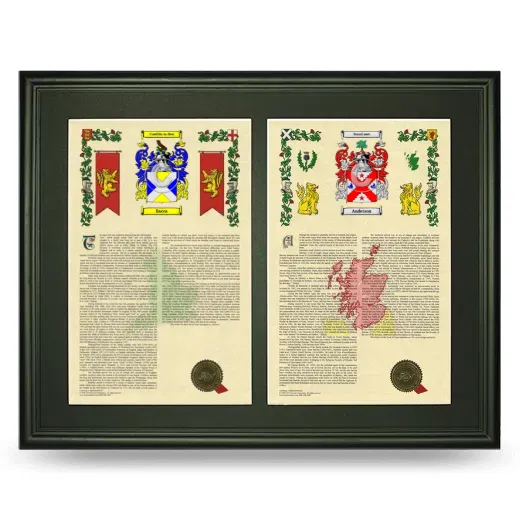Double Armorial History Framed-Black