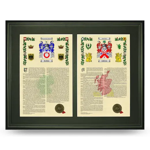Double Armorial History Framed-Black