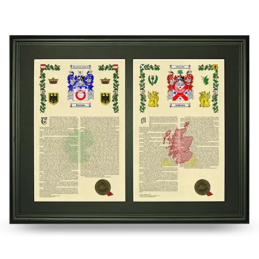 Double Armorial History Framed-Black