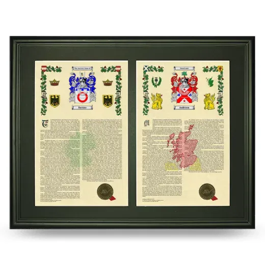 Double Armorial History Framed-Black
