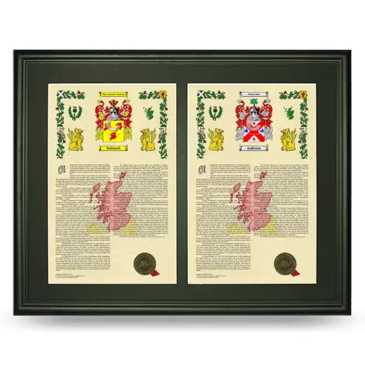 Double Armorial History Framed-Black