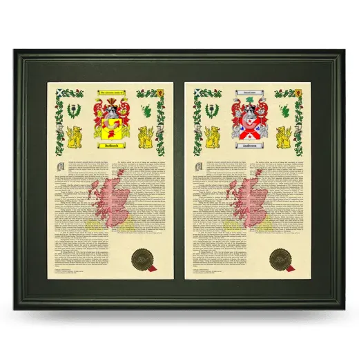 Double Armorial History Framed-Black