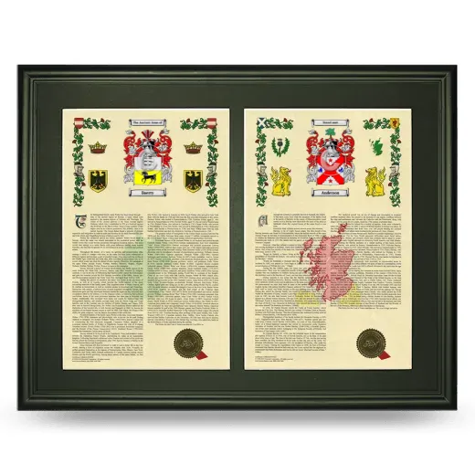 Double Armorial History Framed-Black