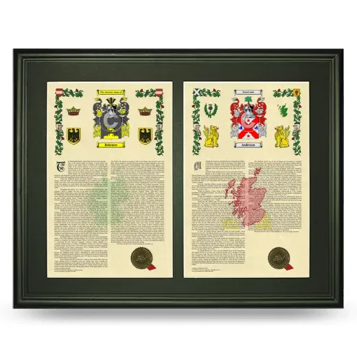 Double Armorial History Framed-Black